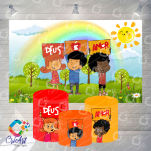 Kit Capa Painel com Trio Cilindros 3 Palavrinhas