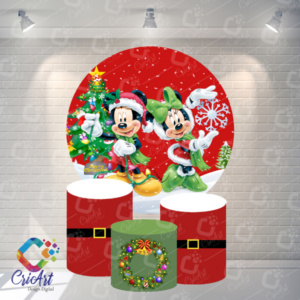 Kit Capa Painel com Trio Cilindros Mickey de Natal