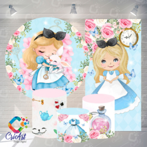 Kit Capa Painel com Trio Cilindros Alice Aquarela