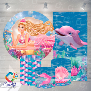 Kit Capa Painel com Trio Cilindros Barbie Oceano