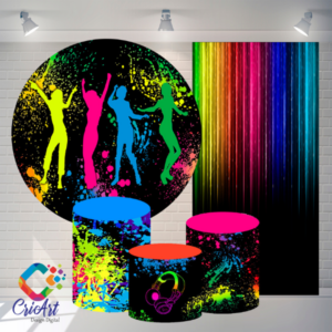 Kit Capa Painel com Trio Cilindros Neon Dança