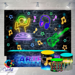 Kit Capa Painel com Trio Cilindros Neon Asas 05