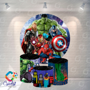 Kit Capa Painel com Trio Cilindros Liga Da Justiça Infantil