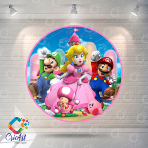 Capa Painel Super Mario Menina
